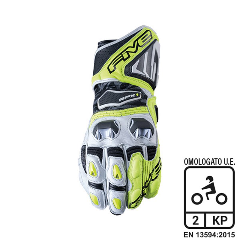 GUANTES FIVE RFX1 BIANCO/GIALLO FLUO TAGLIA XXL GUANTES FIVE RFX1 BIANCO/GIALLO FLUO TAGLIA XXL