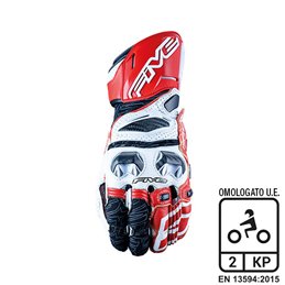 GUANTES FIVE RFX RACE BIANCO/ROSSO TAGLIA L