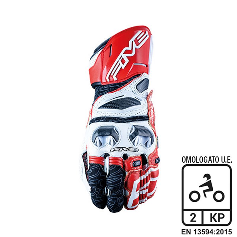 GLOVES FIVE RFX RACE BIANCO/ROSSO TAGLIA S