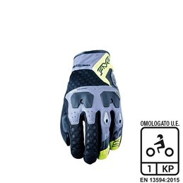 GUANTES FIVE TFX3 AIRFLOW GRIGIO/FLUO GIALLO TAGLIA S