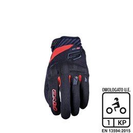 GUANTES FIVE RS3 EVO NERO/ROSSO TAGLIA M