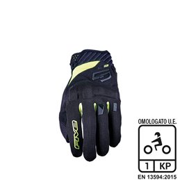 GUANTES FIVE RS3 EVO NERO/GIALLO FLUO TAGLIA M