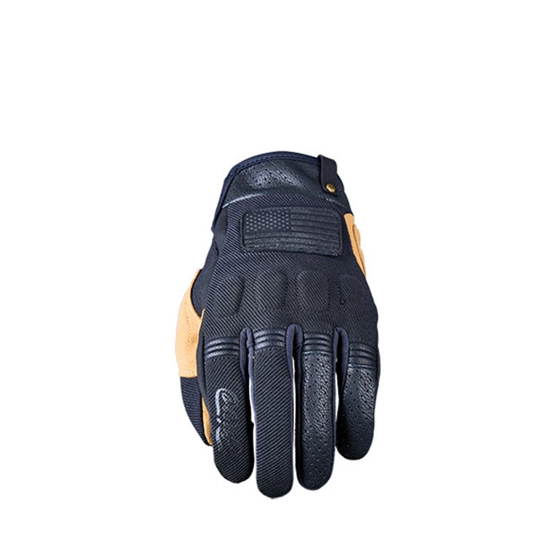 HANDSCHUHE FIVE SCRAMBLER NERO/TAN TAGLIA M