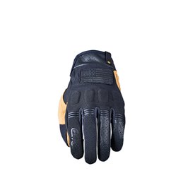 GLOVES FIVE SCRAMBLER NERO/TAN TAGLIA XL