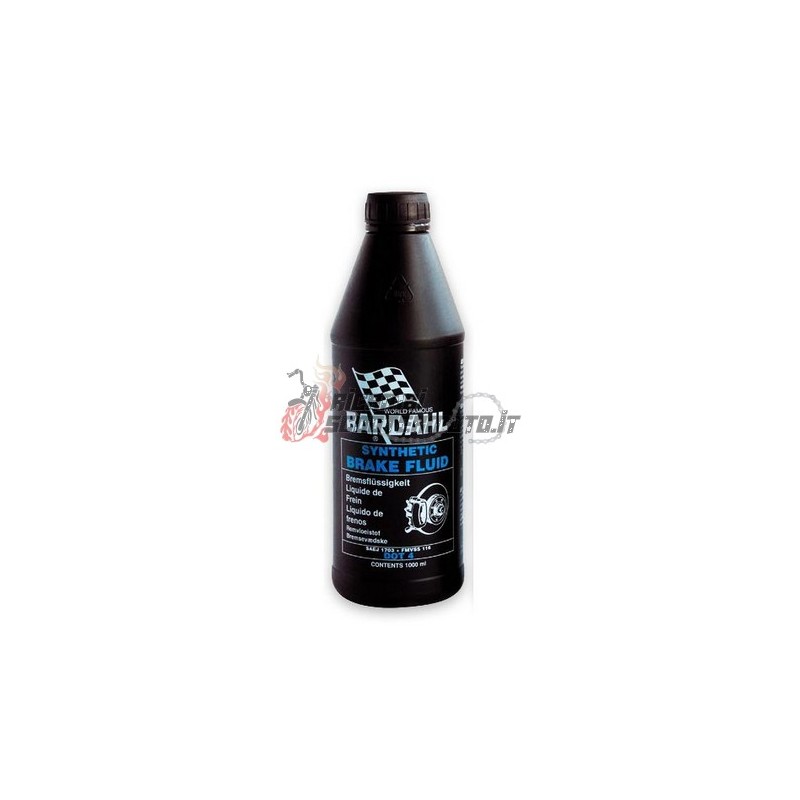 BOUTEILLE DE 1 LITRE DE LIQUIDE DE FREIN BARDAHL DOT 4 HUILE SYNTHÉTIQUE POUR SYSTÈMES DE FREINAGE