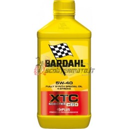 BARDAHL 4T XTC C60 SCOOTER 5W-40 ENGINE OIL 1L BOTTLE (Carton 12x1L)