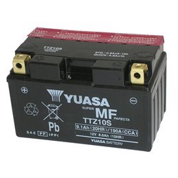 BATERÍA YUASA YTZ10S-BS 12V 8,6AH YTZ10S MOTO SCOOTER QUAD CROSS  YTZ10S CON LIQUIDO