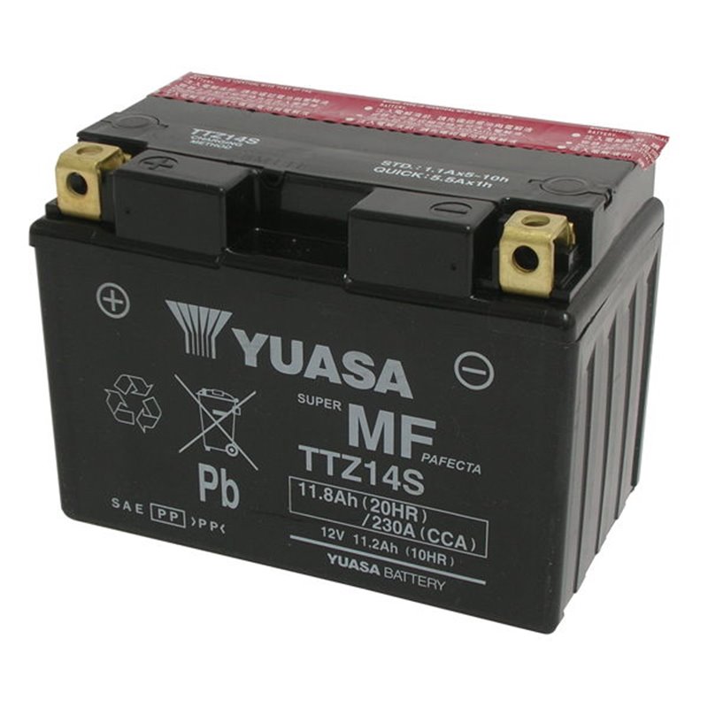 YUASA BATTERIE  YTZ14S-BS SIGILLATA CON ACIDO YTZ14SBS MOTO SCOOTER QUAD CROSS MIT FLÜSSIGKEIT