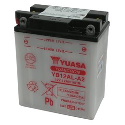 BATTERIE YUASA  12V 12,6AH YB12AL-A2 MOTO SCOOTER QUAD CROSS YB12ALA2 SANS LIQUIDE