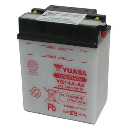 YUASA BATTERY YB14A-A2 12V 12AH YB14A-A2 MOTO SCOOTER QUAD CROSS  WITHOUT LIQUID