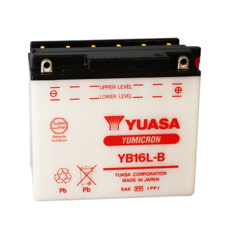BATERÍA YUASA YB16L-B 12V 19AH MOTO SCOOTER QUAD CROSS SIN LIQUIDO
