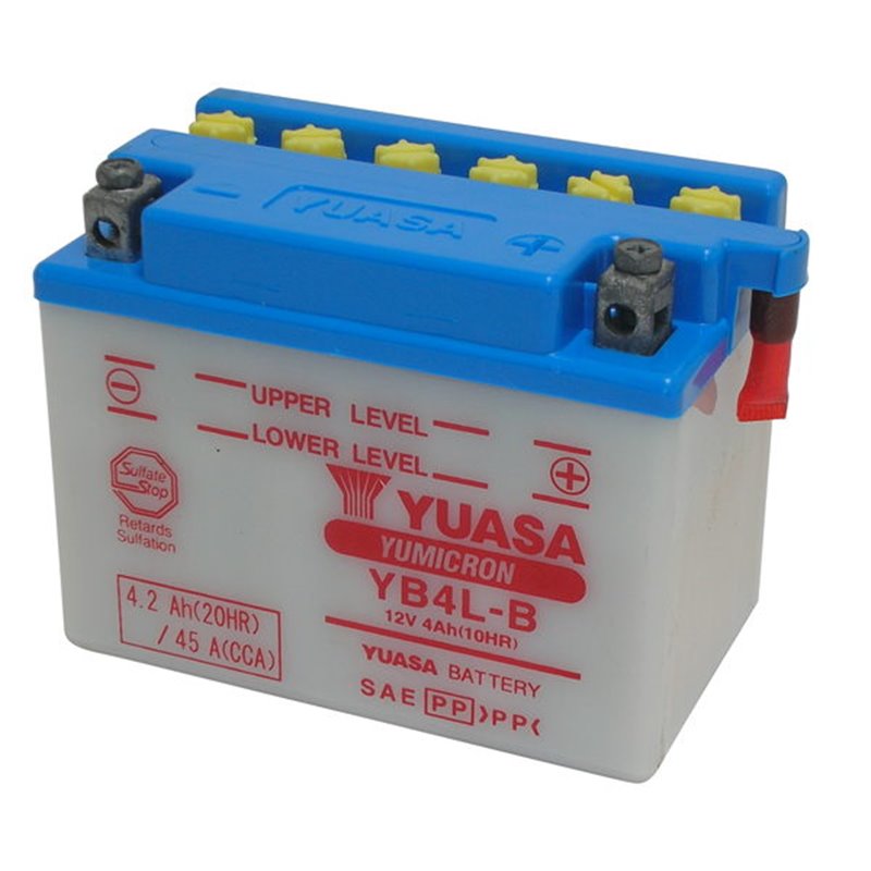 BATTERIE YUASA  YB4L-B YB4LB MOTO SCOOTER QUAD CROSS AVEC LIQUIDE