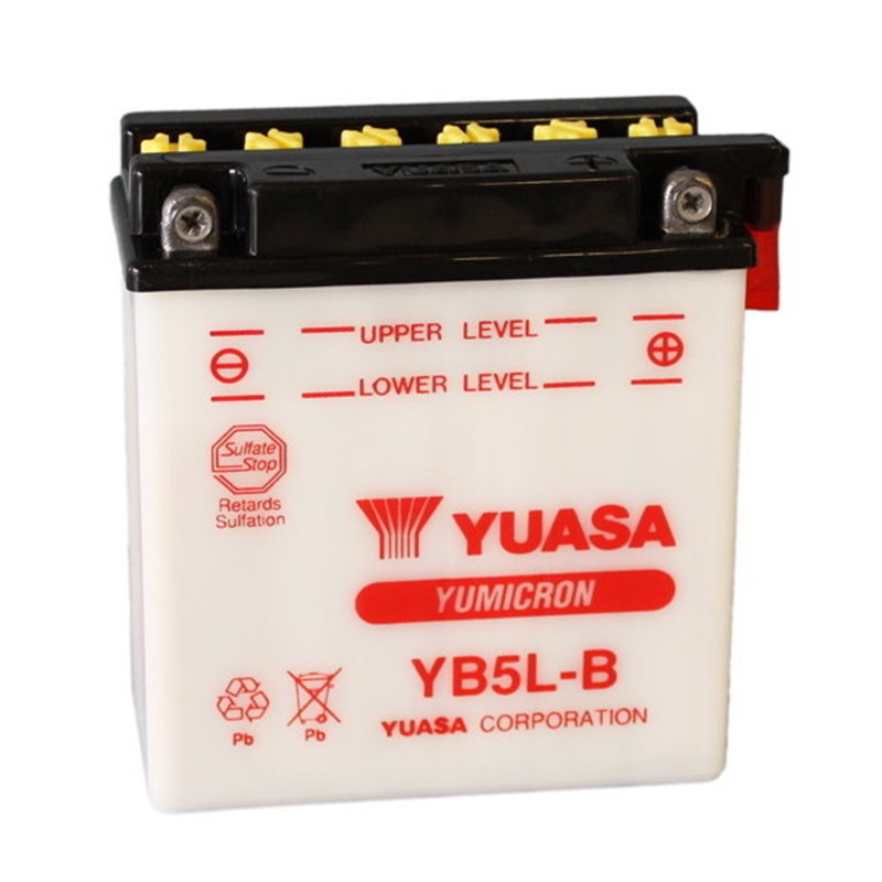 YUASA BATTERIE YB5L-B  12V 5AH YB5L-B MOTO SCOOTER QUAD CROSS  OHNE FLÜSSIGKEIT