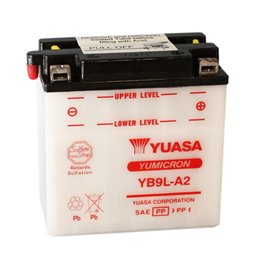 YUASA BATTERY YB9L-A2  12V 9AH YB9L-A2 MOTO SCOOTER QUAD CROSS   WITHOUT LIQUID