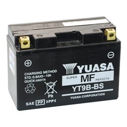 YUASA BATTERY  YT9B-BS SIGILLATA CON ACIDO YT9BBS MOTO SCOOTER QUAD CROSS WITH LIQUID