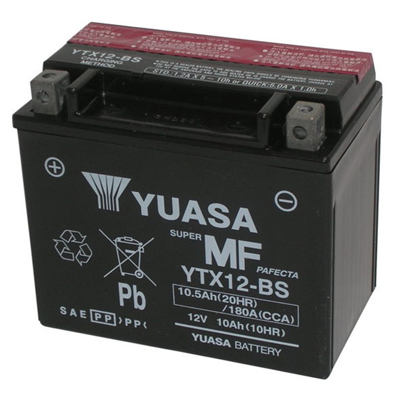 YUASA BATTERY  YTX12-BS SIGILLATA CON ACIDO YTX12BS MOTO SCOOTER QUAD CROSS WITH LIQUID
