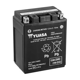 BATTERIE YUASA YTX14AHL-BS 12V 12AH YTX14AHL-BS MOTO SCOOTER QUAD CROSS YTX14AHLBS AVEC LIQUIDE