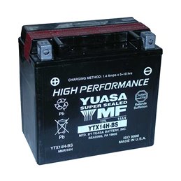 YUASA BATTERY YTX14-BS HONDA Four 300EX 300 96 WITH LIQUID