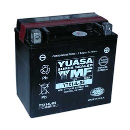 BATERÍA YUASA  YTX14L-BS SIGILLATA CON ACIDO YTX14LBS MOTO SCOOTER QUAD CROSS CON LIQUIDO