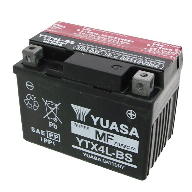 BATTERIE YUASA YTX4L-BS AEON (BENZAI) Cobra/CX-Sport 50 All AVEC LIQUIDE BATTERIE YUASA YTX4L-BS AEON (BENZAI) Cobra/CX-Sport 50 All AVEC LIQUIDE
