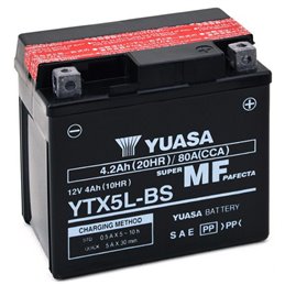 BATERÍA YUASA YTX5L-BS E-TON DXL90 Sierra 90 99-03  CON LIQUIDO