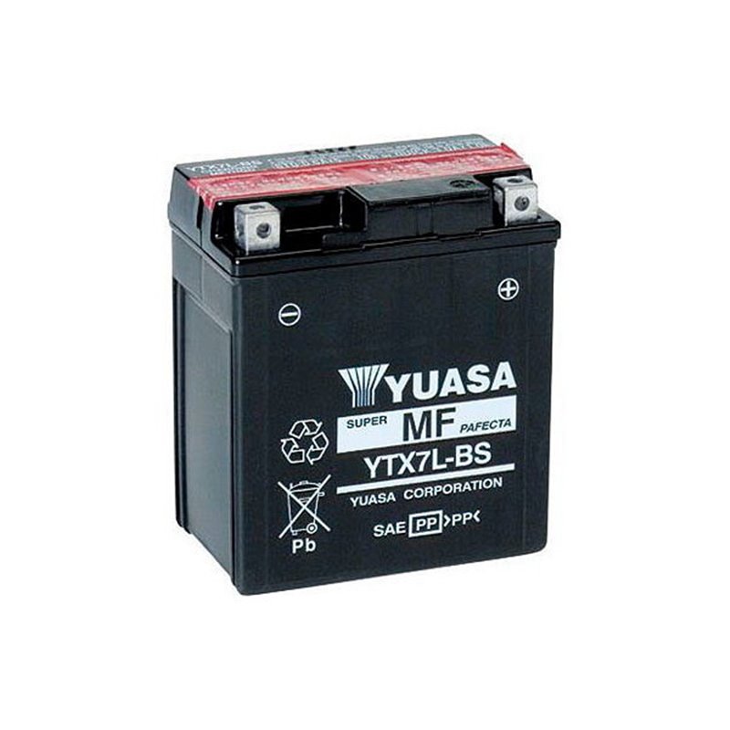 BATERÍA YUASA  YTX7L-BS SIGILLATA YTX7LBS MOTO SCOOTER QUAD CROSS CON LIQUIDO