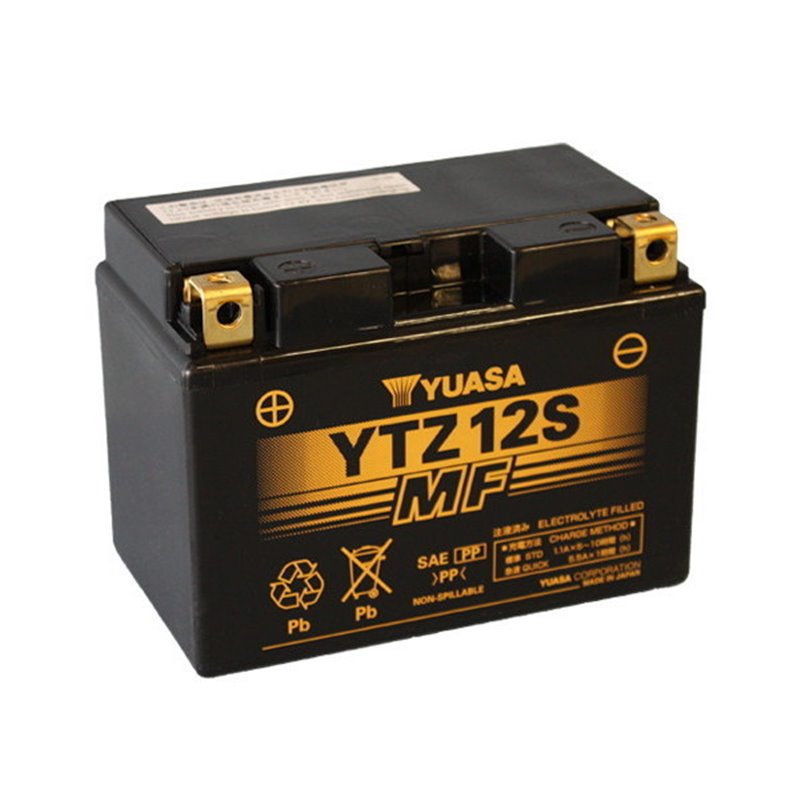 YUASA BATTERY YTZ12S 12V 11AH YTZ12S MOTO SCOOTER QUAD CROSS 0012510 YTZ12S WITH LIQUID