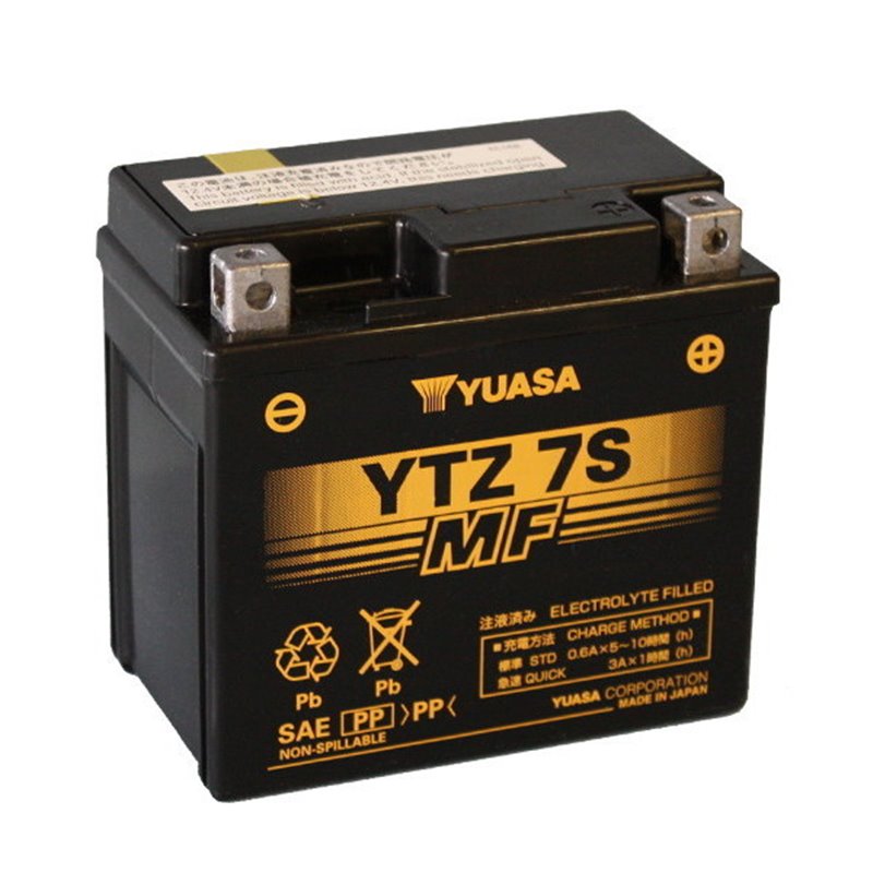 BATTERIE YUASA YTZ7S 12V 6AH YTZ7S MOTO SCOOTER QUAD CROSS YTZ7S AVEC LIQUIDE