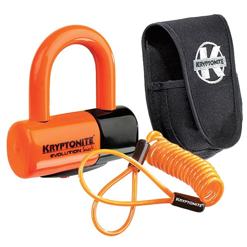 DISC LOCK EVOLUTION COLOR ARANCIO CON CUSTODIA E CAVO REMINDER