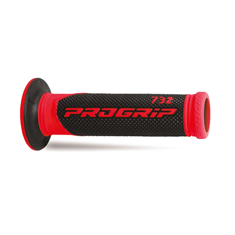 KNOBS STRADA FORATE PROGRIP 732 DUAL DENSITY (COLORE:ROSSO)