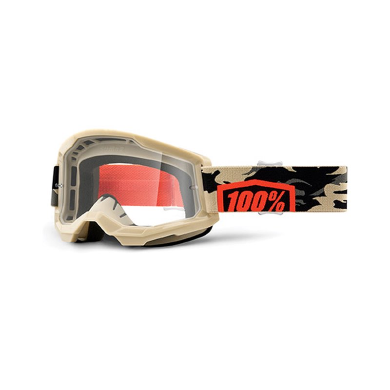 MASK 100% STRATA 2 KOMBAT - TRASPARENTE MASK 100% STRATA 2 KOMBAT - TRASPARENTE