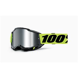 MASK 100% ACCURI 2 NEON GIALLO - A SPECCHIO ARGENTO