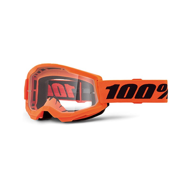 MASK 100% STRATA 2 NEON ORANGE - TRASPARENTE