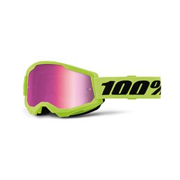 MASK 100% STRATA 2 JUNIOR NEON GIALLO - A SPECCHIO ROSA