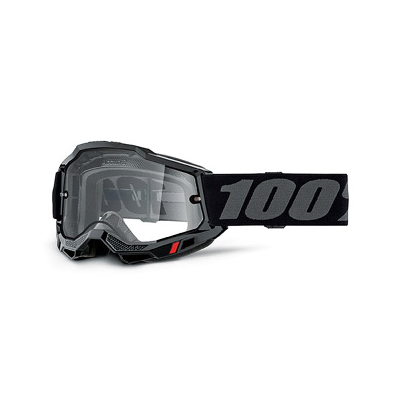 MASK 100% ACCURI 2 ENDURO NERO - DOPPIA TRASPARENTE