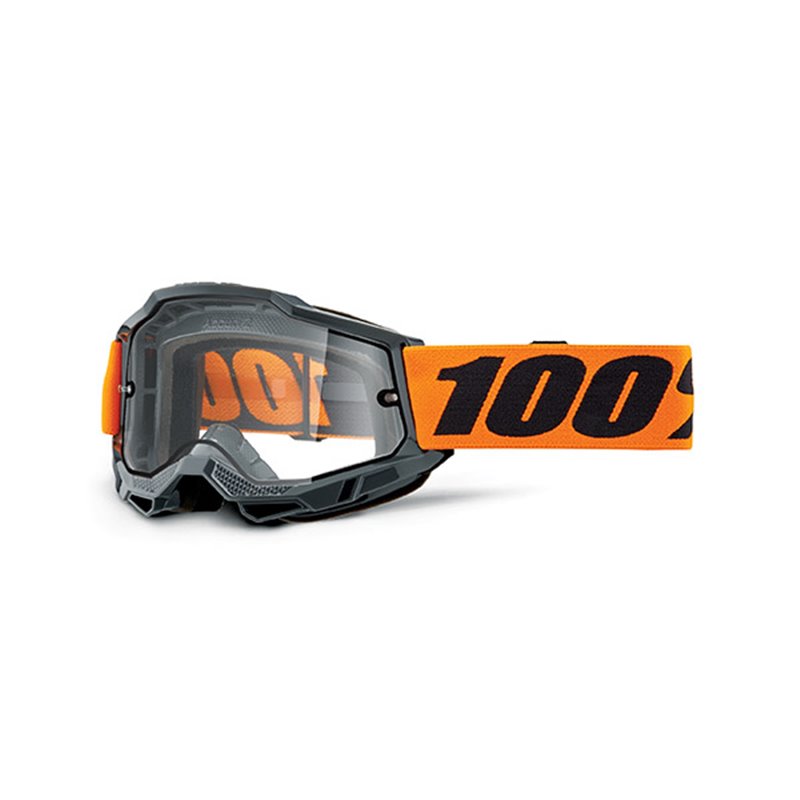 MASK 100% ACCURI 2 ENDURO ORANGE - DOPPIA TRASPARENTE