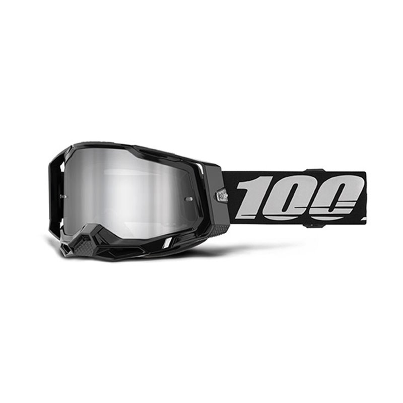 MASK 100% RACECRAFT 2 NERO - A SPECCHIO ARGENTO