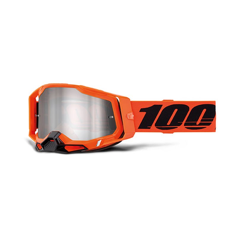 MASK 100% RACECRAFT 2 NEON ORANGE - A SPECCHIO ARGENTO MASK 100% RACECRAFT 2 NEON ORANGE - A SPECCHIO ARGENTO
