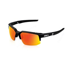 SUNGLASSES SPEEDCOUPE - SOFT TACT NERO - LENTI HIPER MULTISTRATO A SPECCHIO ROSSE
