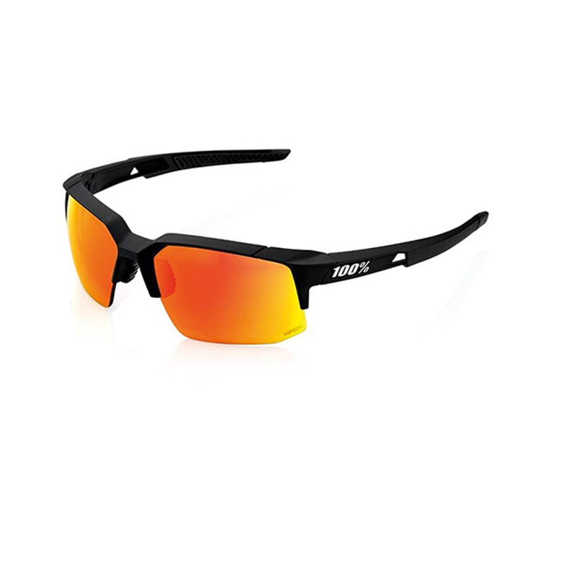 SUNGLASSES SPEEDCOUPE - SOFT TACT NERO - LENTI HIPER MULTISTRATO A SPECCHIO ROSSE