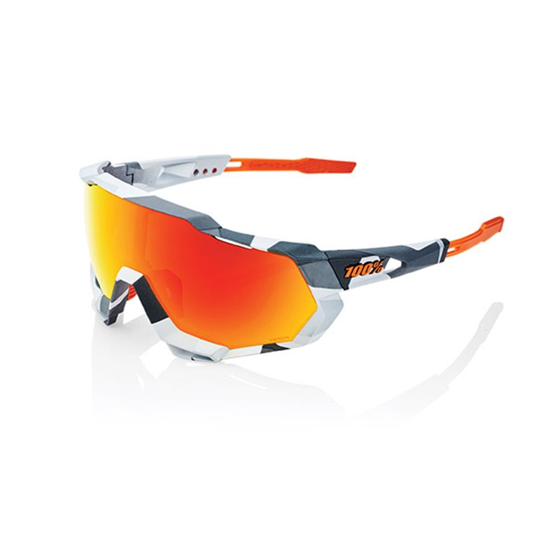 SONNENBRILLE SPEEDTRAP - SOFT TACT GRIGIO CAMO -  LENTI HIPER A SPECCHIO ROSSO MULTILAYER