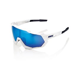 SUNGLASSES SPEEDTRAP - MATTE BIANCO -  LENTI HIPER A SPECCHIO BLU MULTILAYER