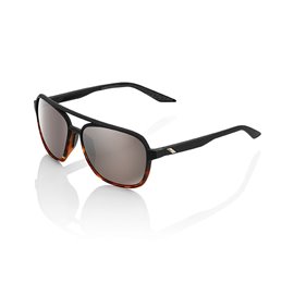 SUNGLASSES KONNOR - MATTE TRANSLUCENT BROWN FADE -  LENTI HIPER A SPECCHIO ARGENTO