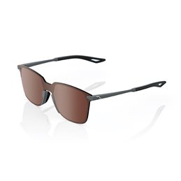SUNGLASSES LEGERE SQUARE - SOFT TACT COOL GRAY - LENTI HIPER A SPECCHIO ARGENTO CREMISI