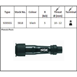 ATTAQUE DE BOUGIE D'ALLUMAGE NGK SD05EG