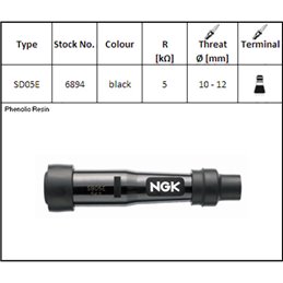ATTAQUE DE BOUGIE D'ALLUMAGE NGK SD05E