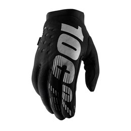 GLOVES 100% BRISKER YOUTH NERO TAGLIA L