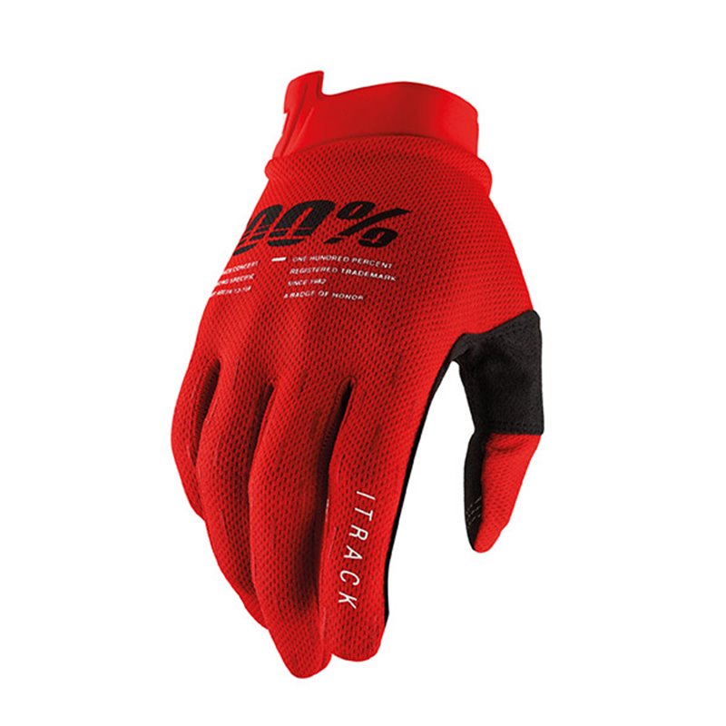 GLOVES 100% ITRACK ROSSO TAGLIA L