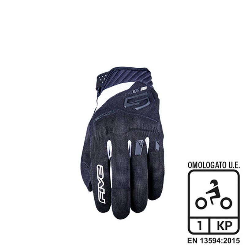 GUANTES FIVE RS3 EVO NERO BIANCO TAGLIA L