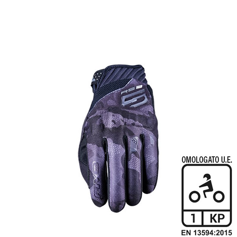 GUANTES FIVE RS3 EVO GRAPHICS CAMO NERO TAGLIA L